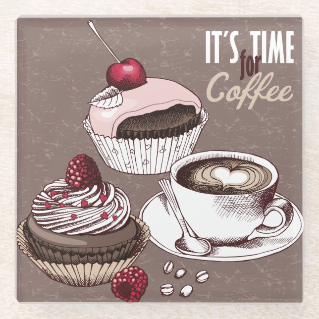 Dessous-de-verre En Verre Café (Devant)