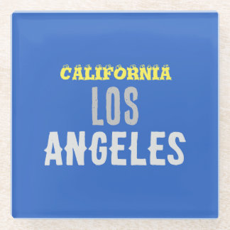 Dessous-de-verre En Verre Californie Los Angeles City USA Retro Vintage