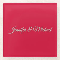 Calligraphie Chic Élégante Cerise Rouge Personnali