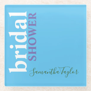 Dessous-de-verre En Verre Calligraphie Chic Mariage Minimaliste
