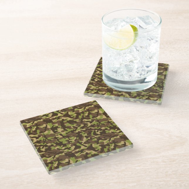 Dessous-de-verre En Verre Camouflage Cascade (Incliné)