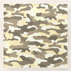 Dessous-de-verre En Verre Camouflage du désert