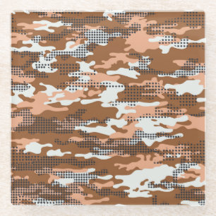Dessous-de-verre En Verre Camouflage Polka Dot : Abstrait sans fil.