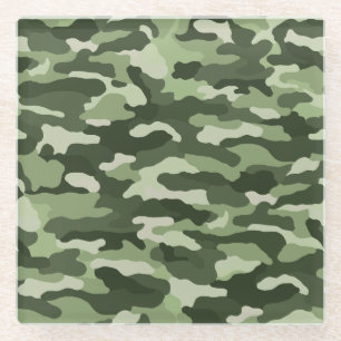 Dessous-de-verre En Verre Camouflage vert