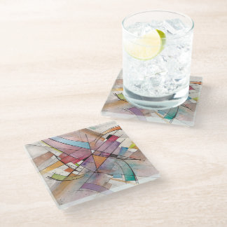 Dessous-de-verre En Verre CANTATA, PASTEL GRAND Art Abstrait