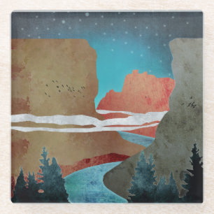 Dessous-de-verre En Verre Canyon Birds