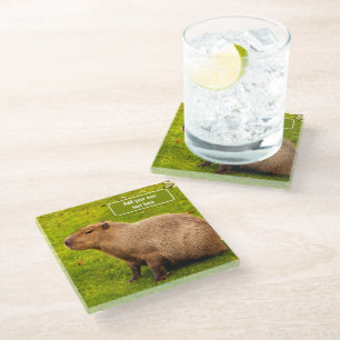 Dessous-de-verre En Verre Capybara personnalisé