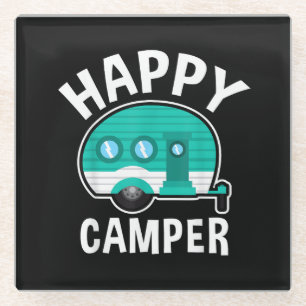 Dessous-de-verre En Verre Caravane Camping-car Vacances Drôles Camping-car