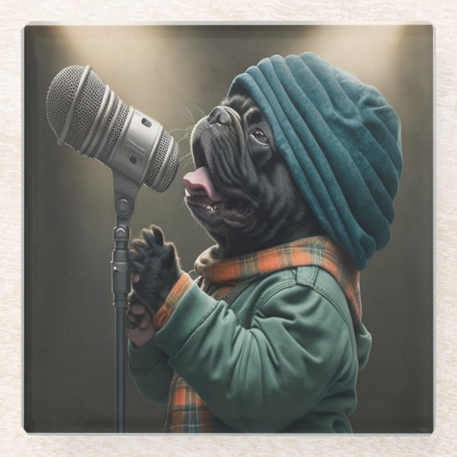 Dessous-de-verre En Verre Carlin Rockstar : Préparez-vous à être charmé (Devant)