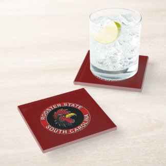 DESSOUS-DE-VERRE EN VERRE CAROLINE DU SUD L'ÉTAT DU COQ