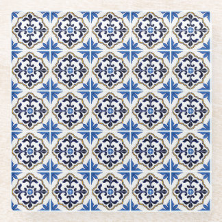 Dessous-de-verre En Verre Carrelage Brown bleu marocain