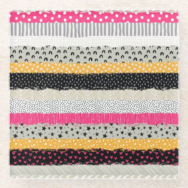 Dessous-de-verre En Verre Carrelage en Patchwork : Conception Versatile Sans (Devant)