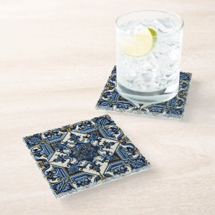 Dessous-de-verre En Verre Carrelage méditerranéen, Portugais, Azulejo, Majol
