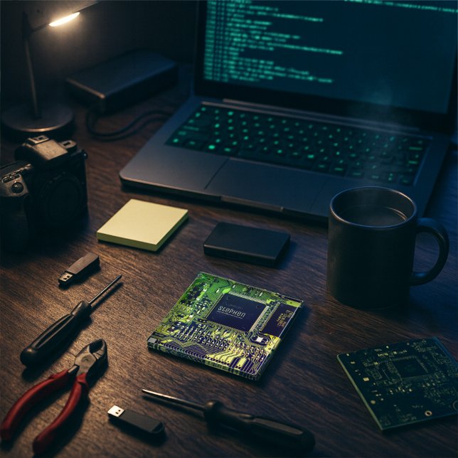 Dessous-de-verre En Verre Carte à circuit imprimé vert ・ PCB électronique Ge (Créateur téléchargé)