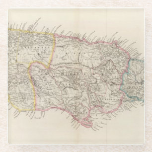 Dessous-de-verre En Verre Carte de la Jamaïque