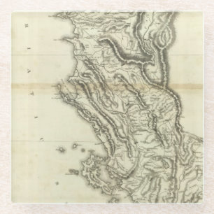 Dessous-de-verre En Verre Carte de l'Albanie