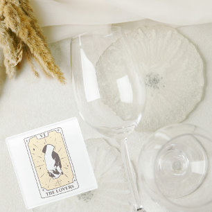 Dessous-de-verre En Verre Cartes Tarot   FÊTE DES MARIÉES   MARIAGE   Neutre