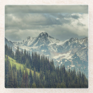 Dessous-de-verre En Verre Cascade nord : Majestic Mountain Peak.