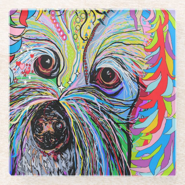 Dessous-de-verre En Verre Cavapoo (Devant)