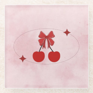 Dessous-de-verre En Verre Cerise