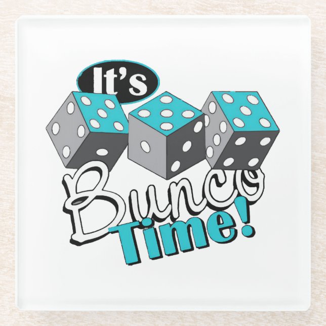 Dessous-de-verre En Verre C'est l'heure de Bunco ! (Devant)