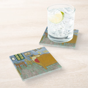 Dessous-de-verre En Verre Chambre de Van Gogh à Arles - Classique Jaune & Bl