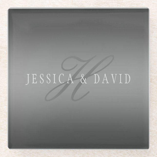 Dessous-de-verre En Verre Changement graduel Gray Gradient N'importe quel no (Devant)