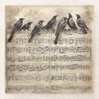 chant d'oiseaux assis sur une composition musicale