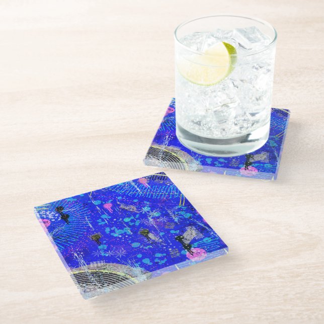 Dessous-de-verre En Verre Chaos de l'esprit (Incliné)