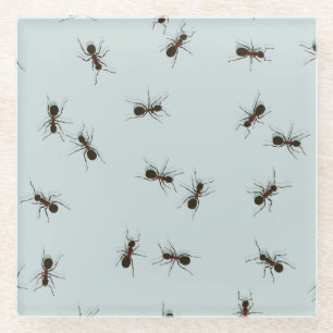 Dessous-de-verre En Verre Chaotique Red Ants Motif élégant