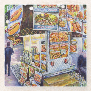 Dessous-de-verre En Verre Charge de travail artistique extraordinaire