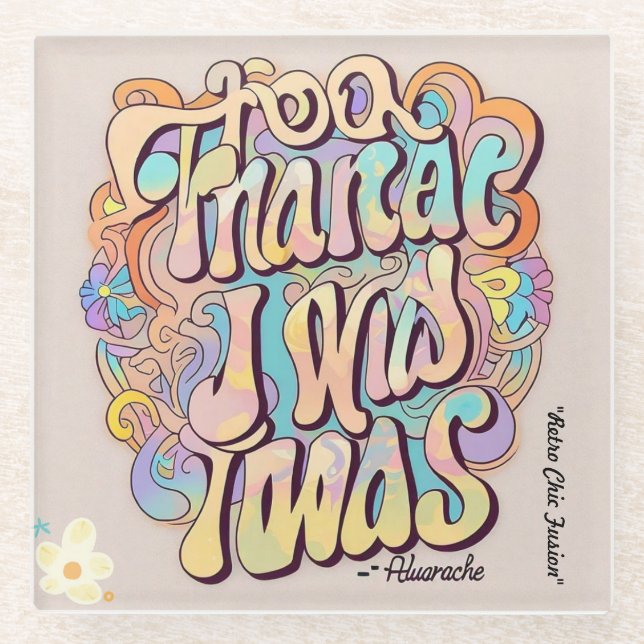 Dessous-de-verre En Verre "Charme de fusion" (Devant)