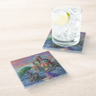 Dessous-de-verre En Verre Château de la Sirène Art
