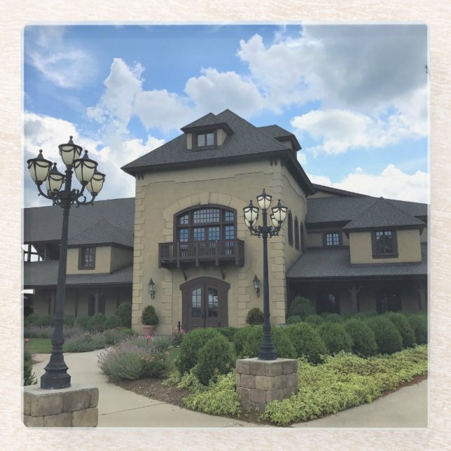 Dessous-de-verre En Verre Chateau Morrisette Winery, Floyd, Virginie (Devant)