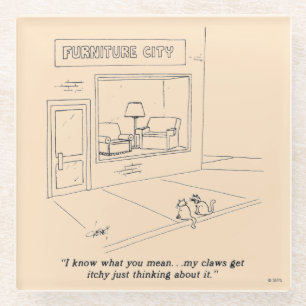 Dessous-de-verre En Verre Chats griffant des meubles