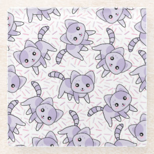 Dessous-de-verre En Verre Chats mignons