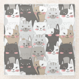Dessous-de-verre En Verre Chats mignons