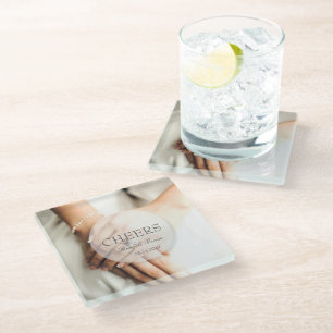 Dessous-de-verre En Verre Cheers - Bride bague diamant modifiable mariage