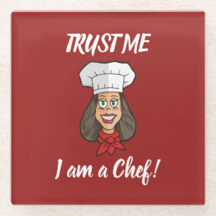 Dessous-de-verre En Verre Chef femme