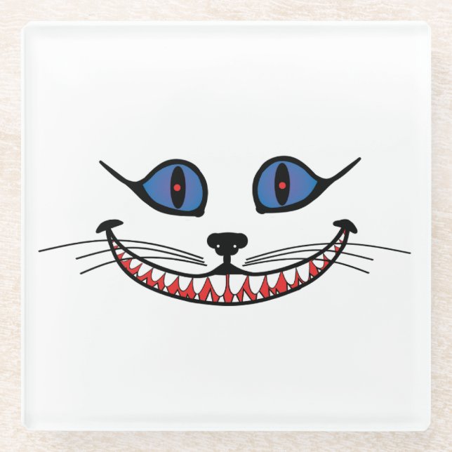 Dessous-de-verre En Verre Cheshire Chat Smile (Devant)