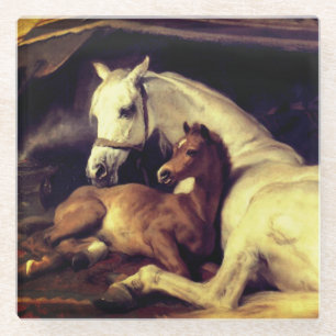 Dessous-de-verre En Verre Chevaux d'atterrisseur