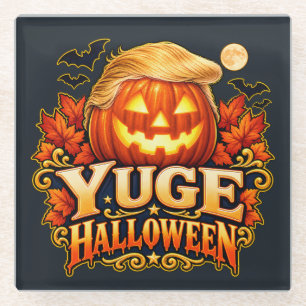 Dessous-de-verre En Verre Cheveux YUGE Halloween Citrouille Verre