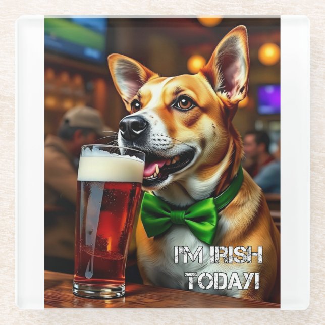 Dessous-de-verre En Verre Chien de St. Pat (Devant)