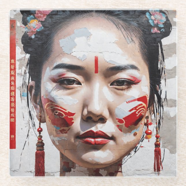 Dessous-de-verre En Verre Chine chic (Devant)