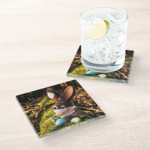 Dessous-de-verre En Verre Chocolat Corona Lapin de Pâques