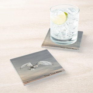 Dessous-de-verre En Verre Chouette des neiges
