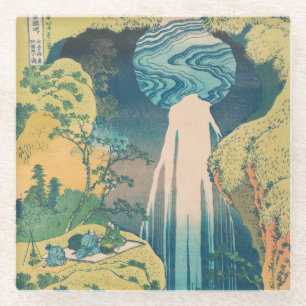 Dessous-de-verre En Verre Chutes d'Amida d'Hokusai Japon Cascade