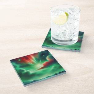 Dessous-de-verre En Verre ciel vert