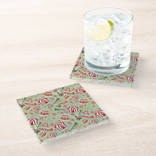 Dessous-de-verre En Verre Cirque de Noël