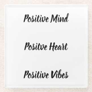 Dessous-de-verre En Verre Citation Positive 